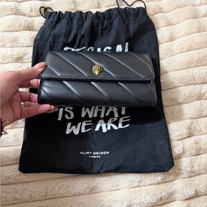Kurt Geiger Black Quilted Wallet